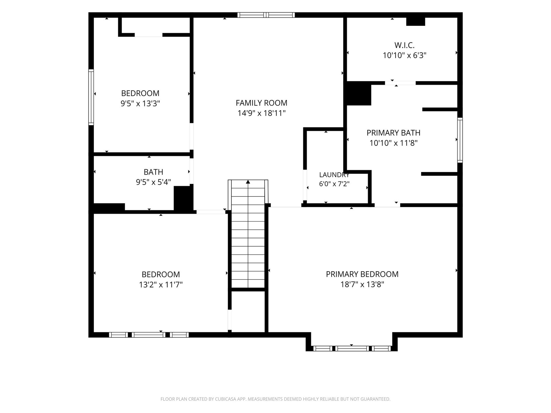 Upstairs floor plan featuring a large game room flex space, primary bedroom with en-suite bath and walk-in closet, two additional bedrooms, and convenient laundry area.