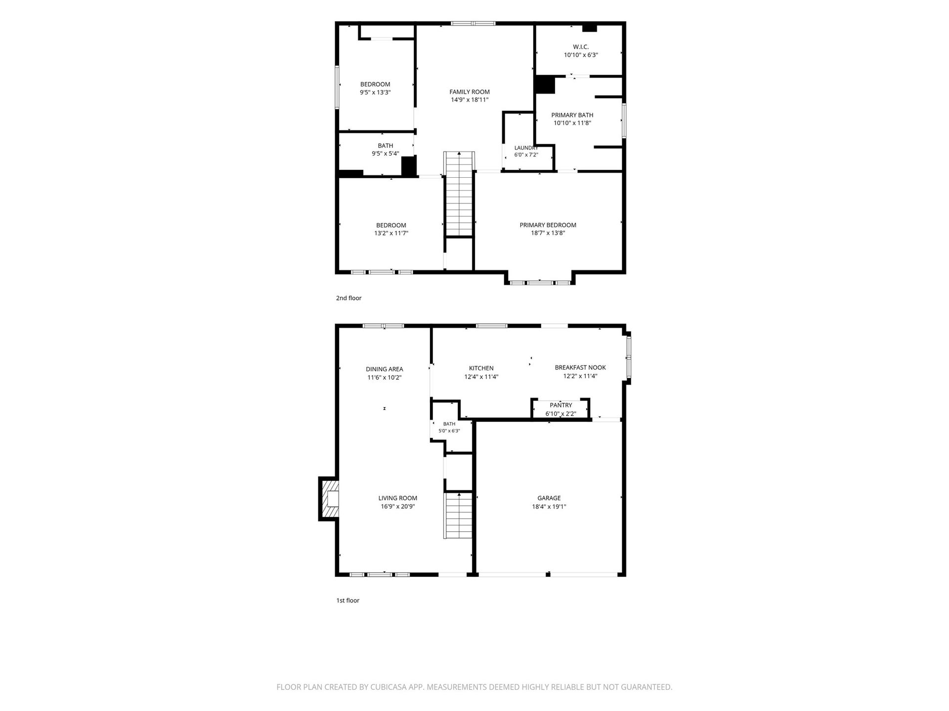 Two-story floor plan.