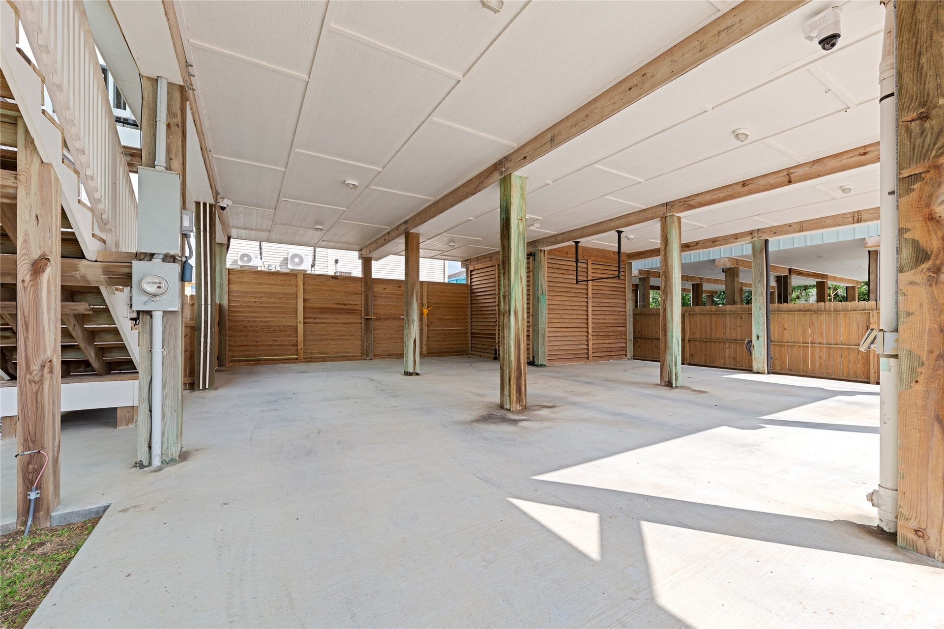 21325 Gulf Drive, Galveston, TX 77554 Plenty of cover parking for cars & boats, etc.