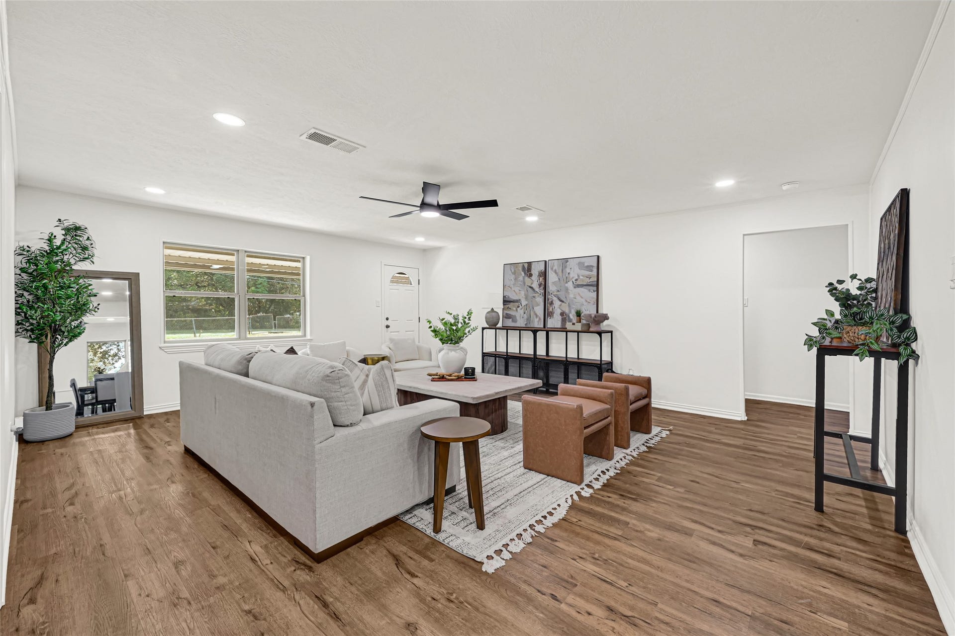 Great open living room space, with great natural light