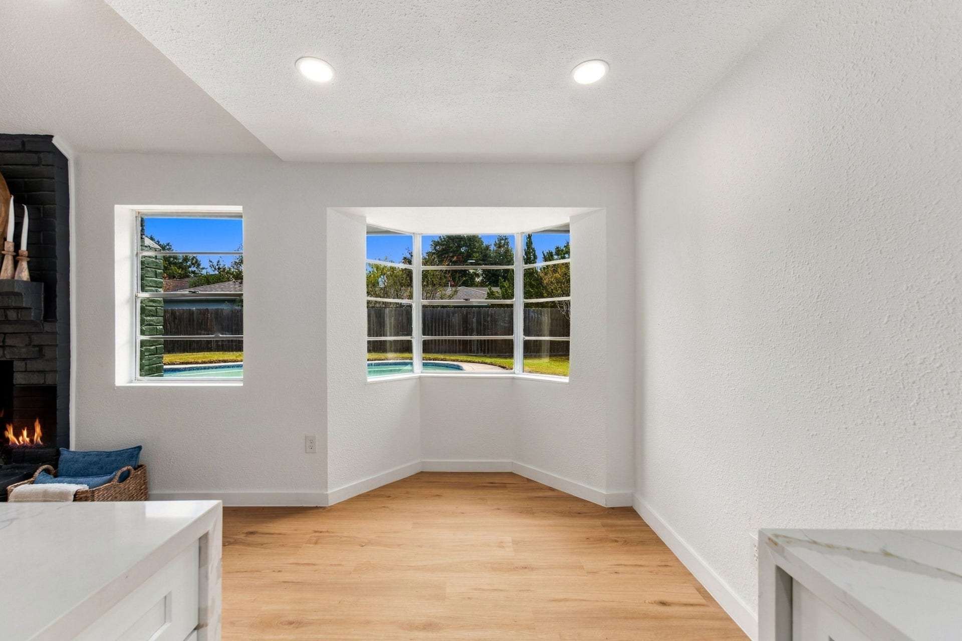 Charming breakfast nook seamlessly connects to the kitchen and living area, creating an inviting space for casual dining and everyday living.