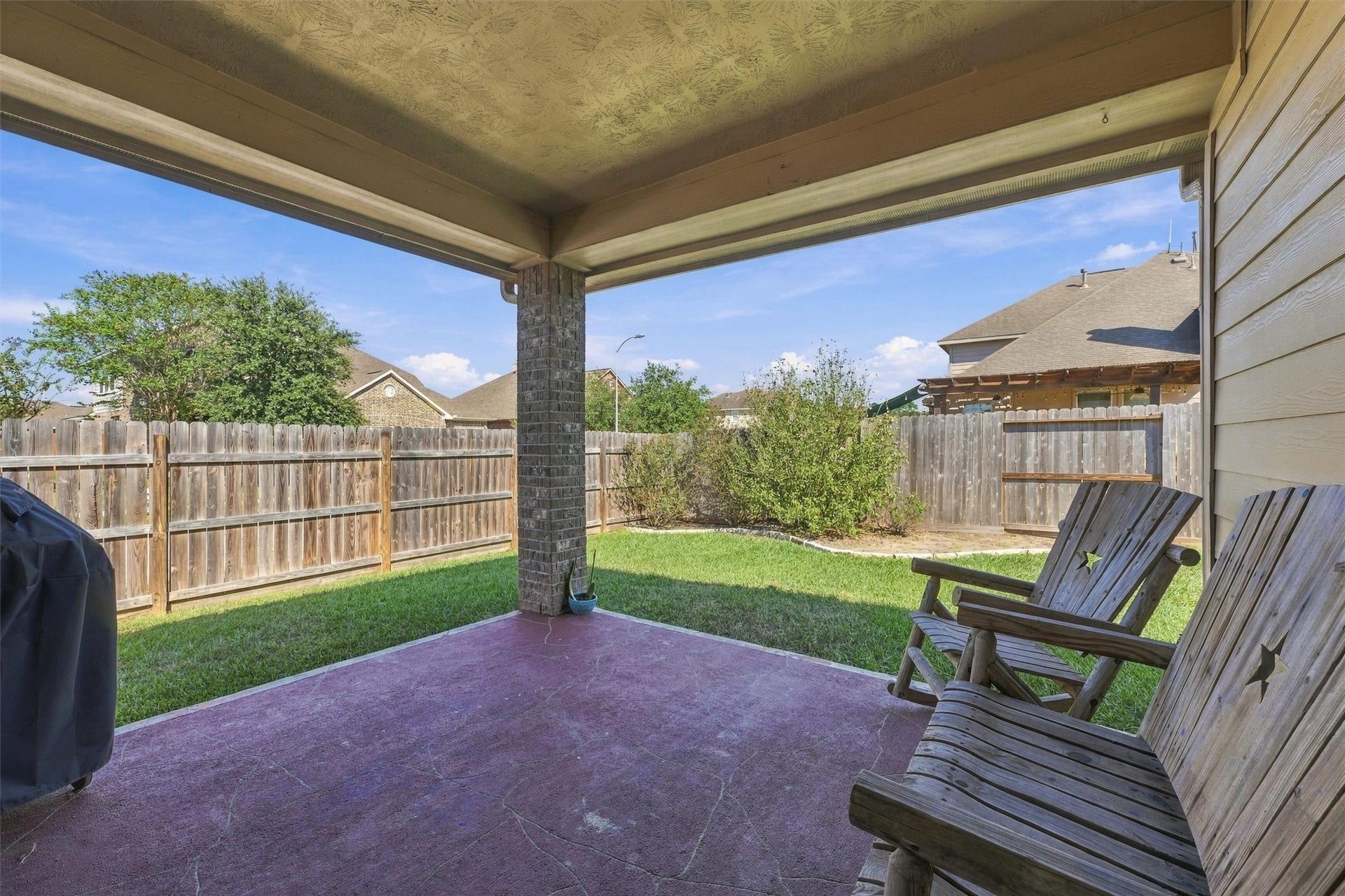Large, private  back patio for entertaining