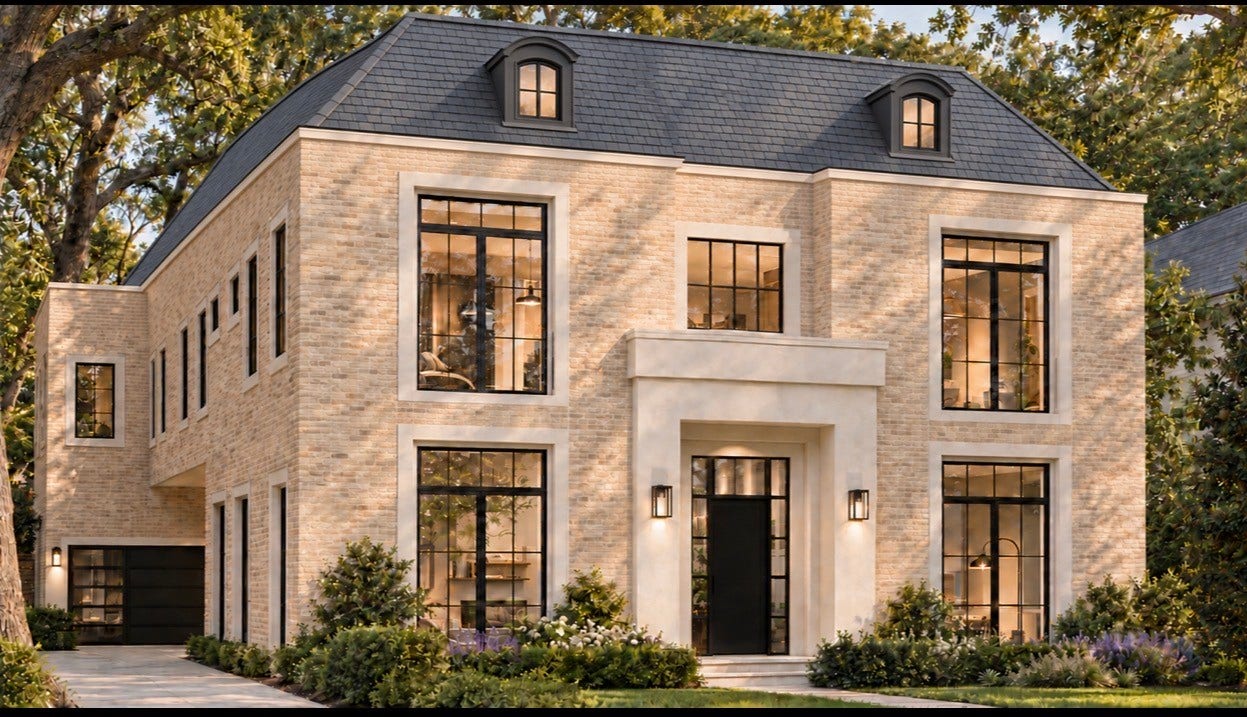 Rendering facade brick