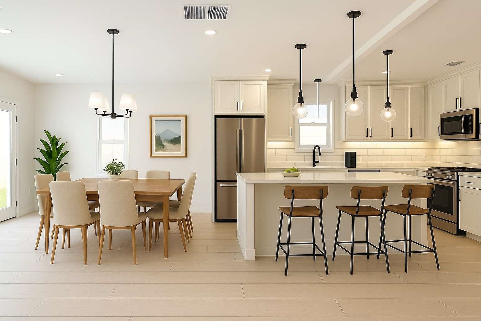 7107 Foster Street, #B, Houston, TX 77021 Virtually Staged-kitchen dining area