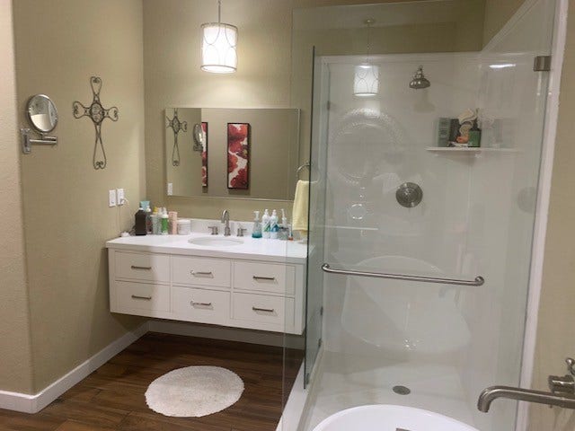 7834 County Road 255, Damon, TX 77430 Bath #2with large walk-in shower.