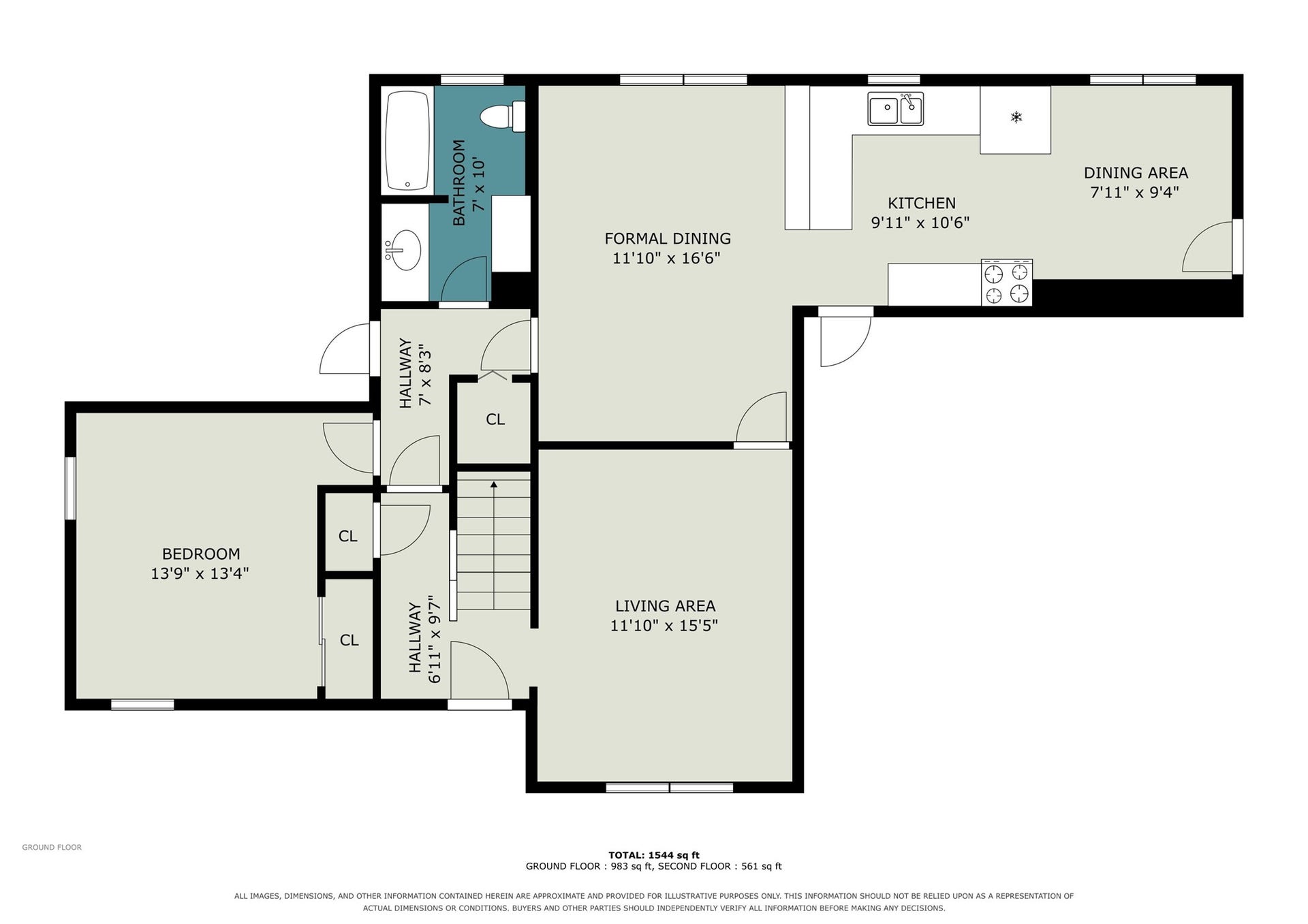Detailed architectural floor plan schematic showing room dimensions, layouts, and flow.