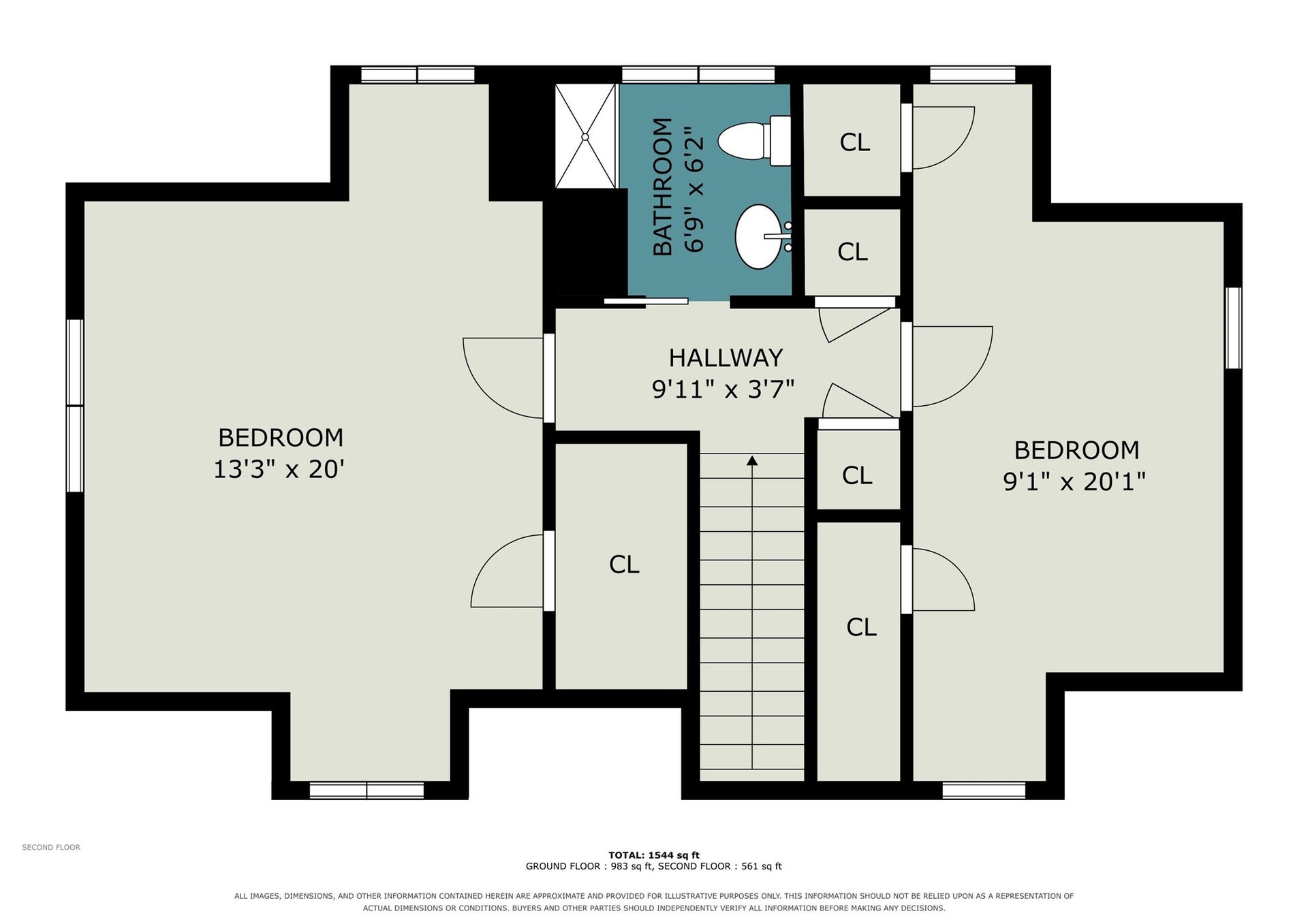 Complete property layout blueprint illustrating structural dimensions and room placements.