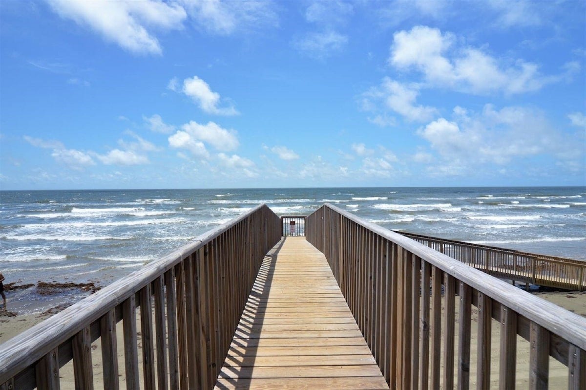 10811 Termini San Luis Pass Road, #2116, Galveston, TX 77554 Walk straight onto the beach from the complex without crossing the busy road