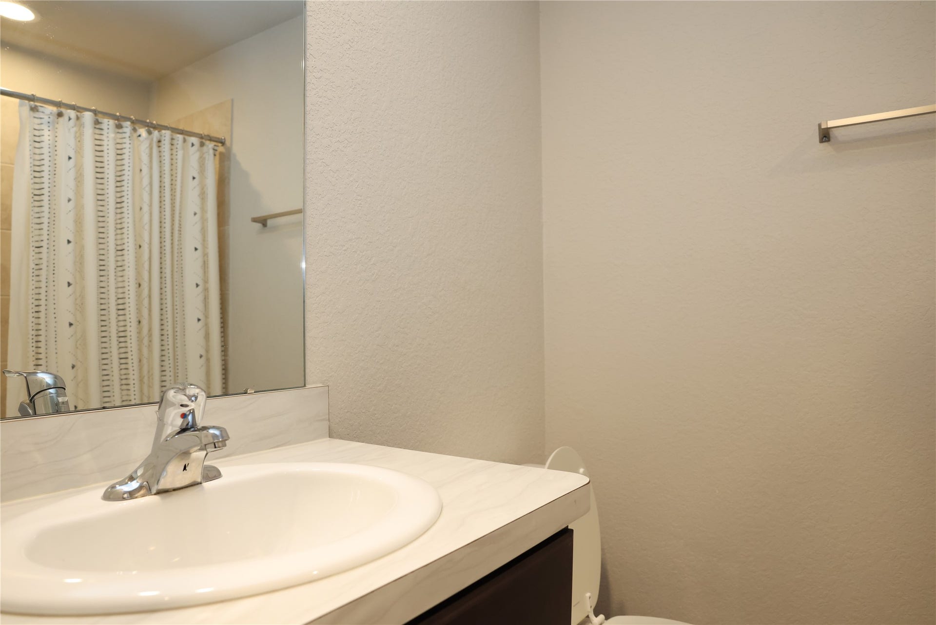 Modern bathroom with a sleek vanity