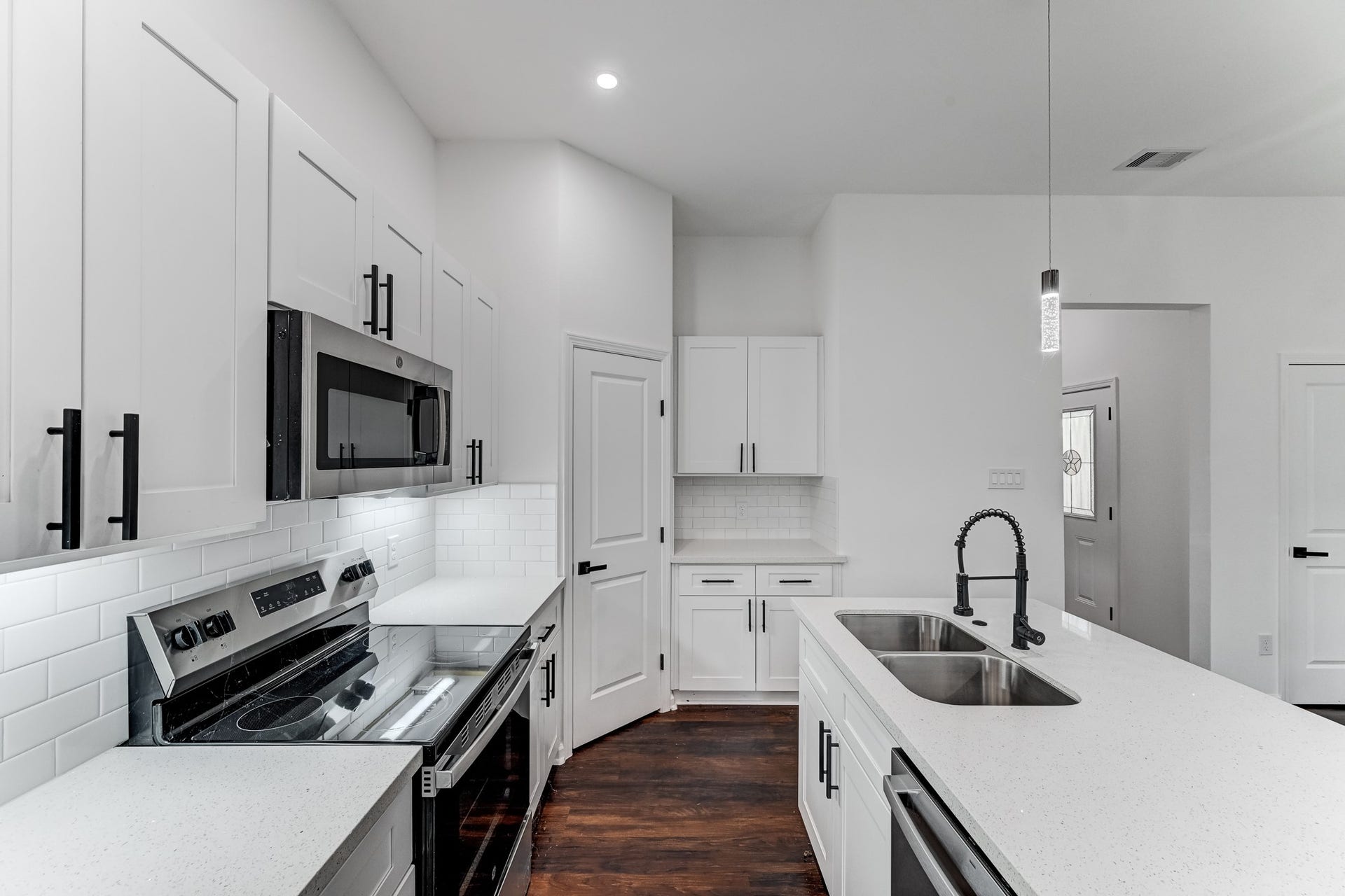 Modern kitchen with ample cabinetry