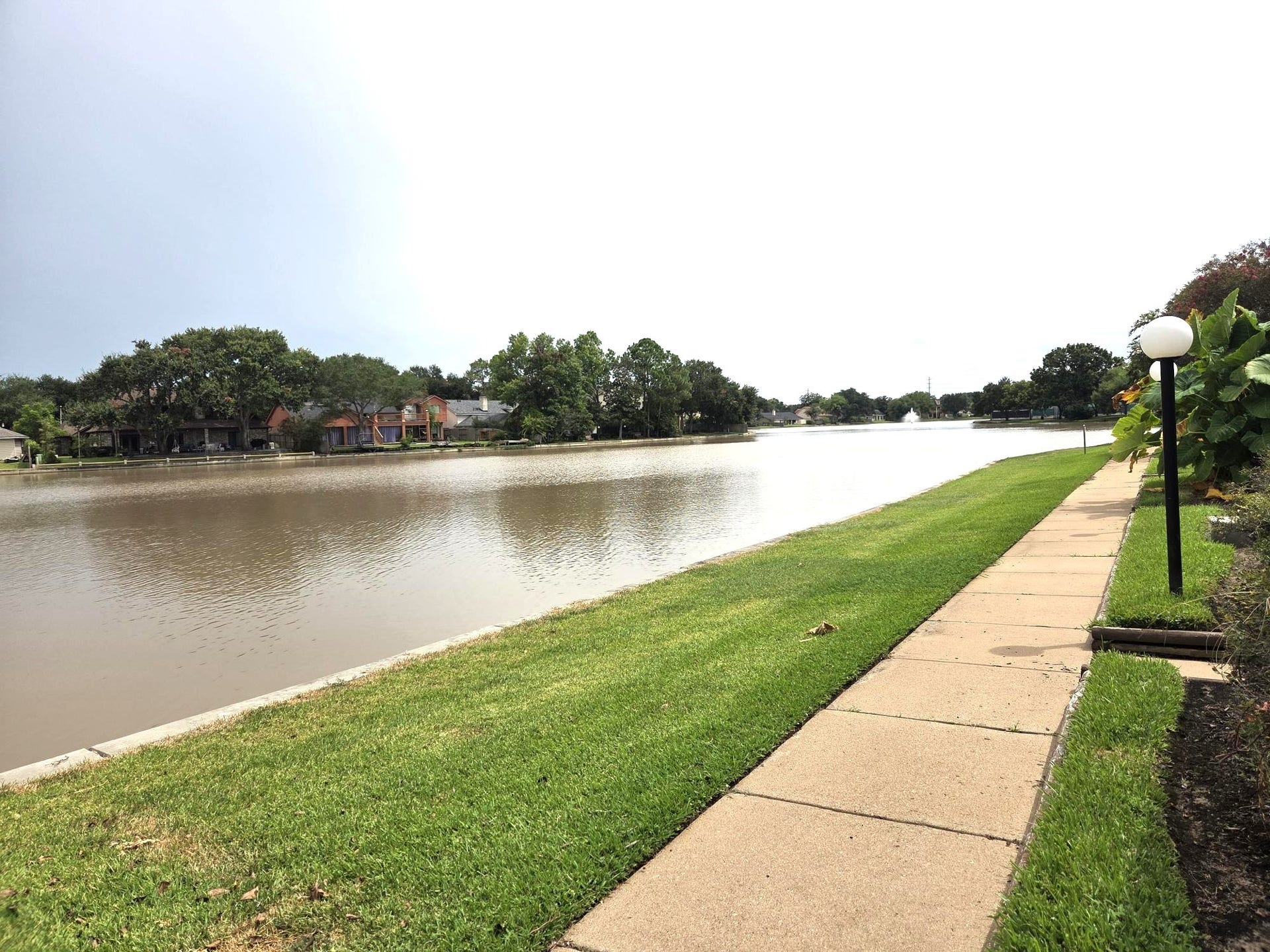 Walking trails along the lake and community.