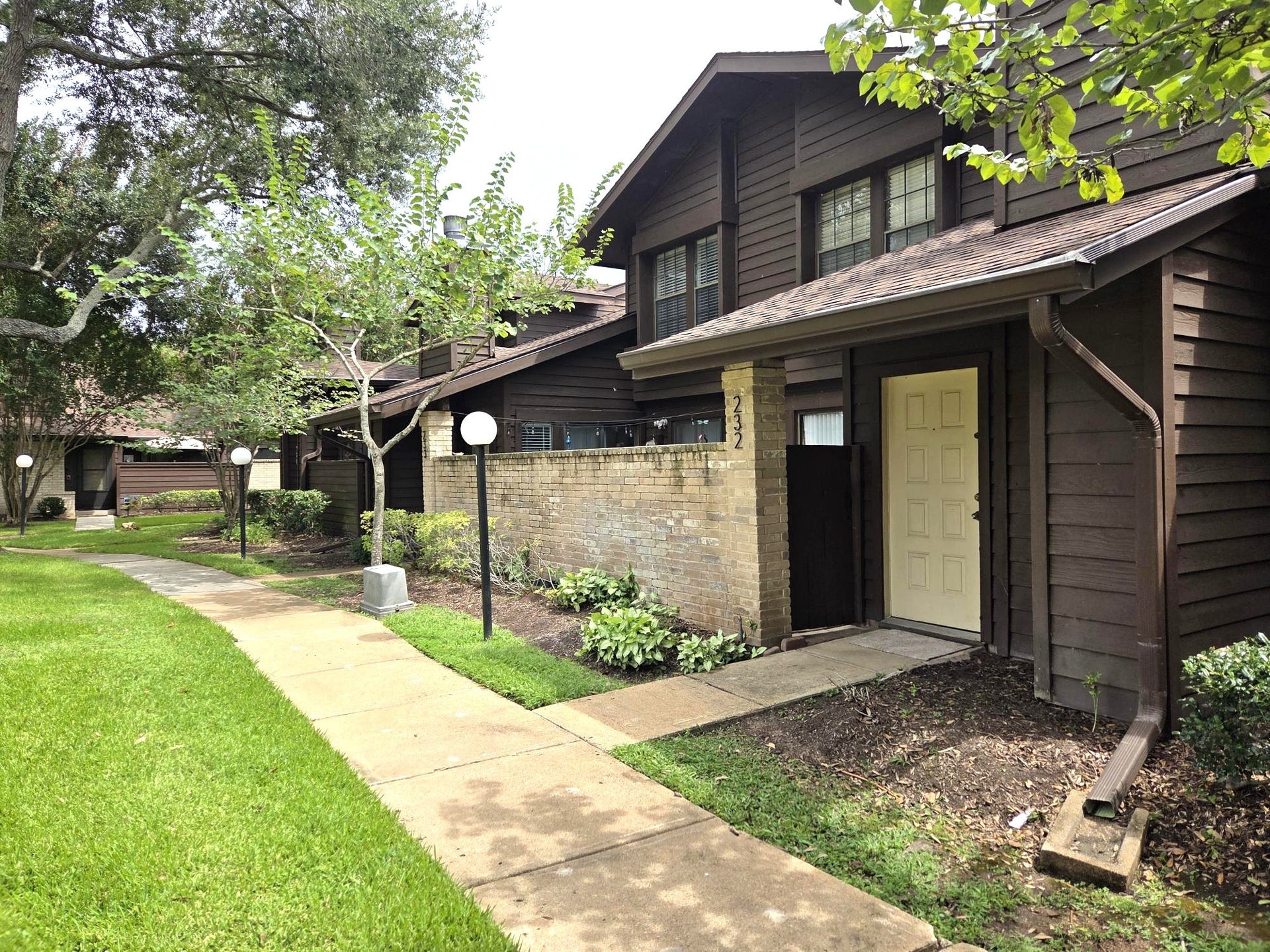 Walkway to your townhome.