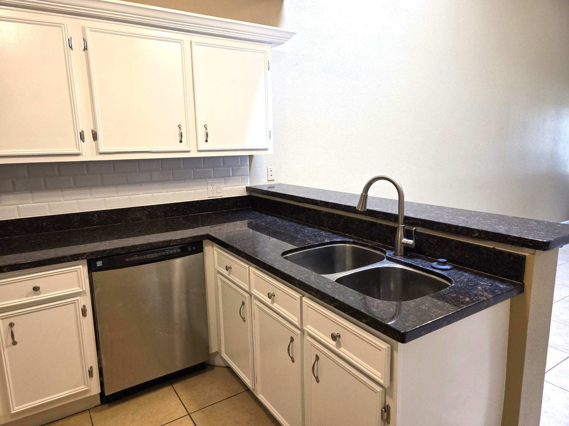 Kitchen with Double Sinks.