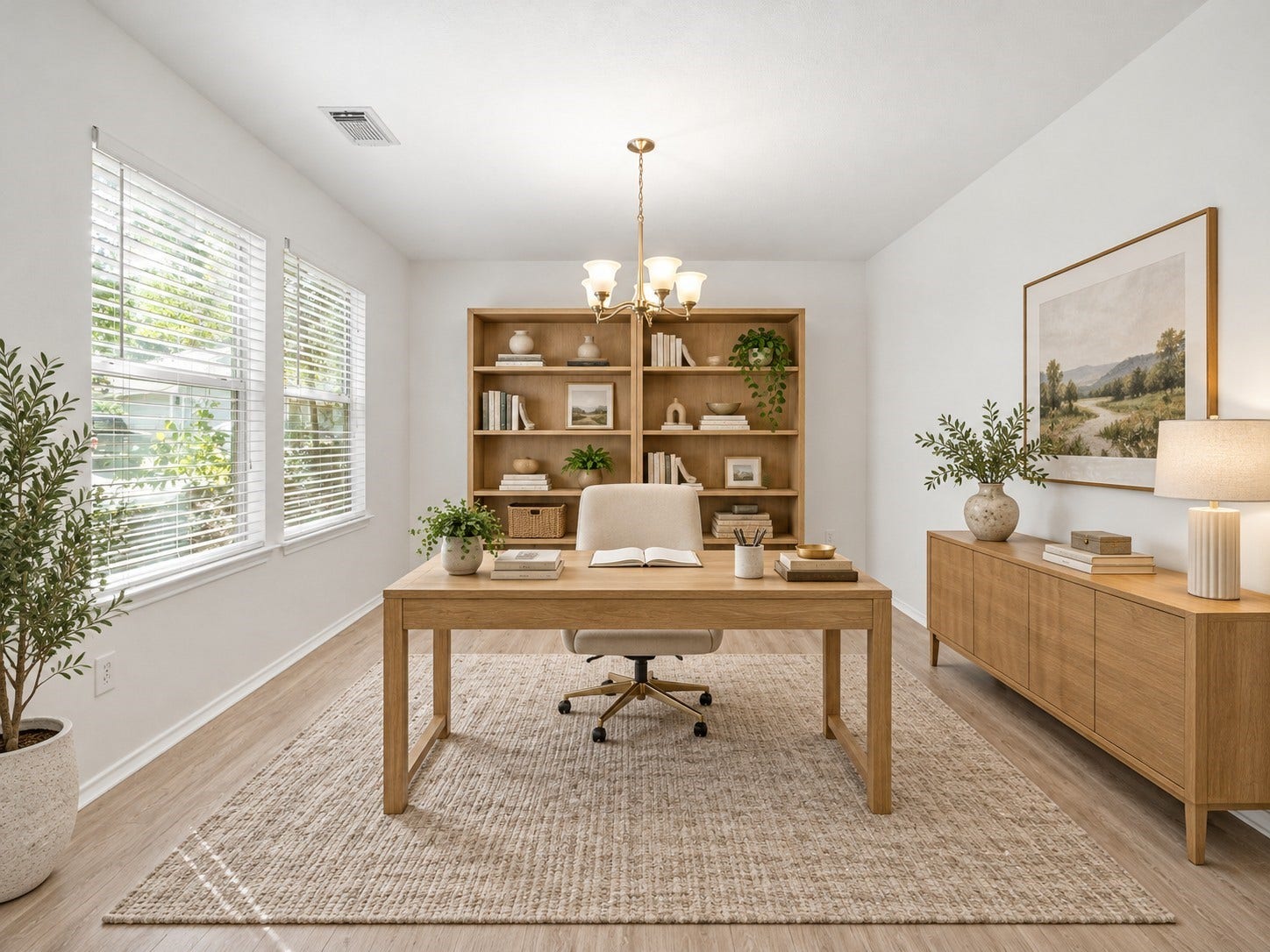 115 S Vesper Bend Circle, Spring, TX 77382 Formal dining room virtually staged as a study