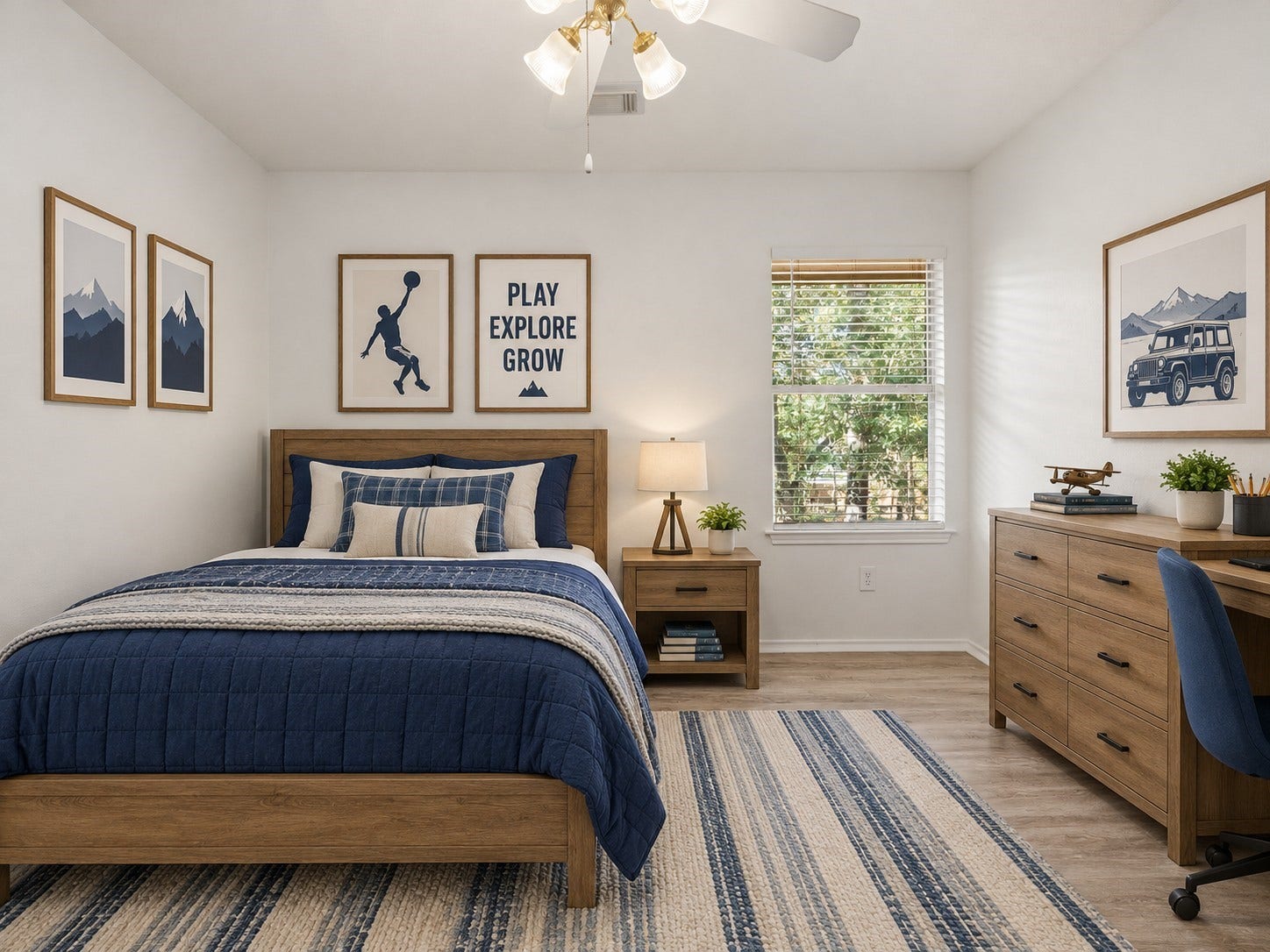 115 S Vesper Bend Circle, Spring, TX 77382 Virtually staged secondary bedroom 2