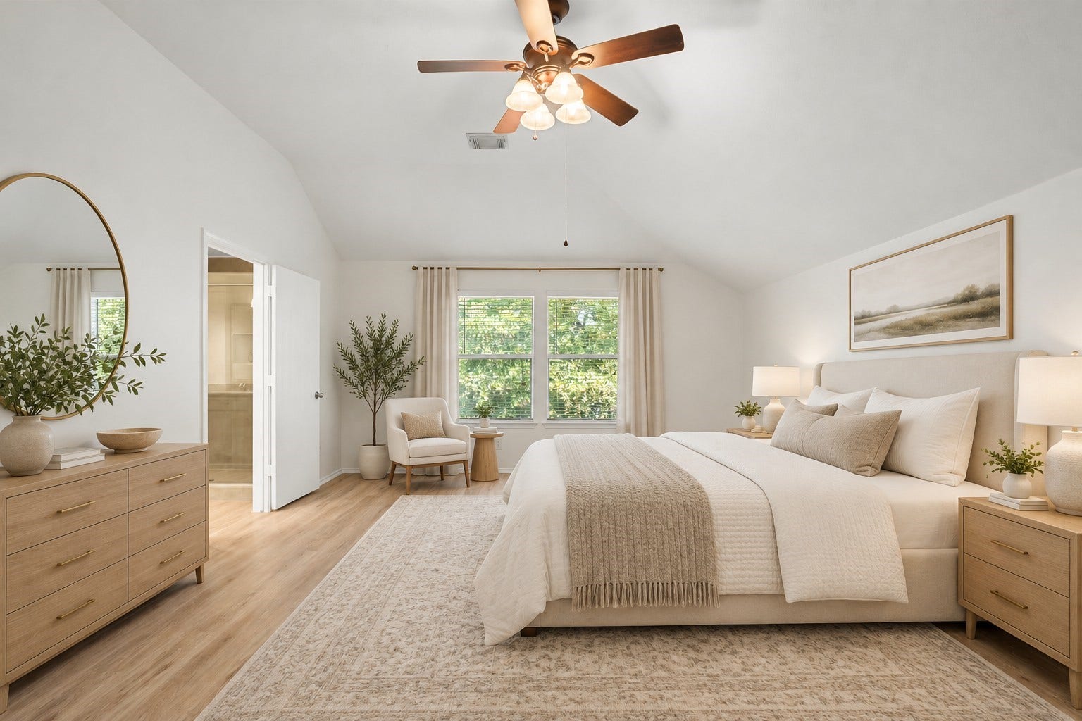 115 S Vesper Bend Circle, Spring, TX 77382 Virtually staged primary bedroom