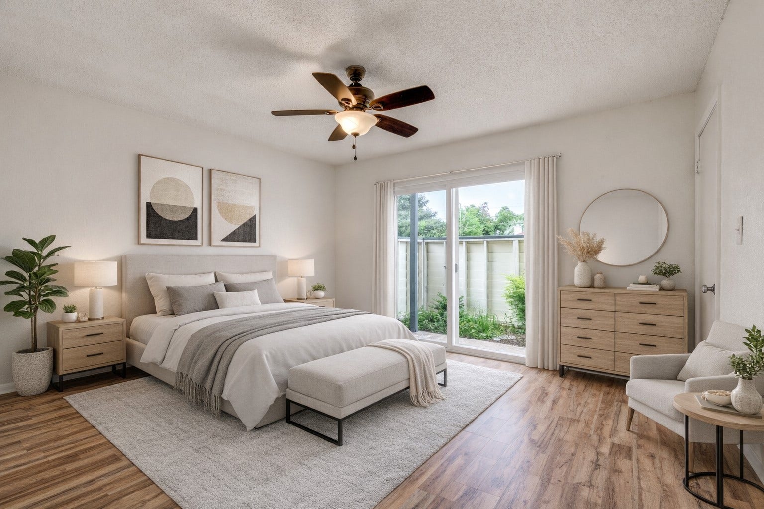250 El Dorado Boulevard, #283, Houston, TX 77598 Retreat to the primary bedroom, complete with glass doors to the private front balcony, offering the perfect spot to unwind and enjoy the view. *Virtually staged