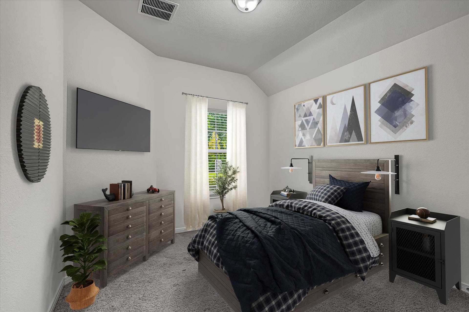9607 Bright Song Lane, Houston, TX 77078 Digitally Enhance Image of 2nd bedroom