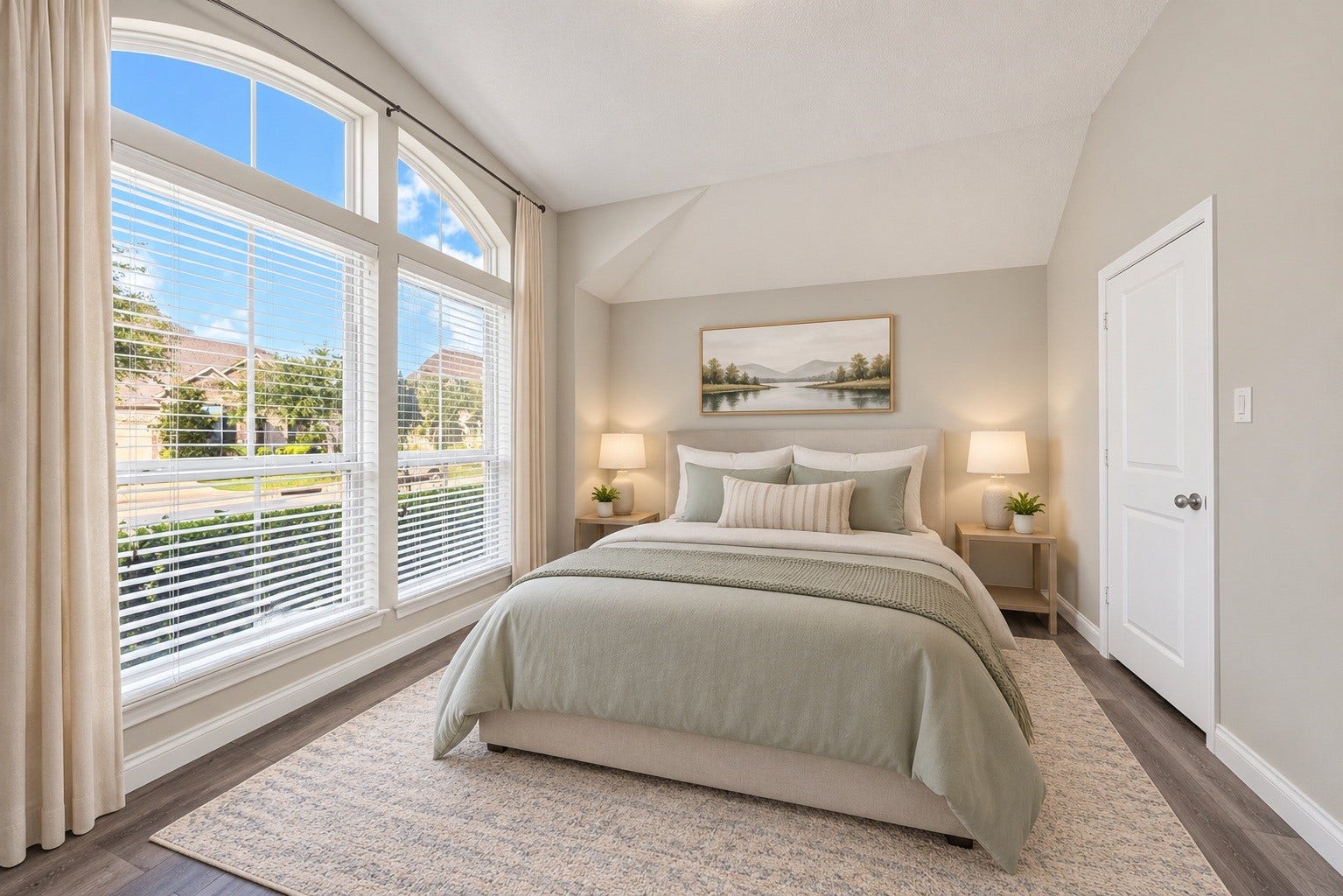 4003 Birch Vale Lane, Sugar Land, TX 77479 Cozy secondary bedroom with warm natural light, perfect for kids or out-of-town guests. (virtual staged)