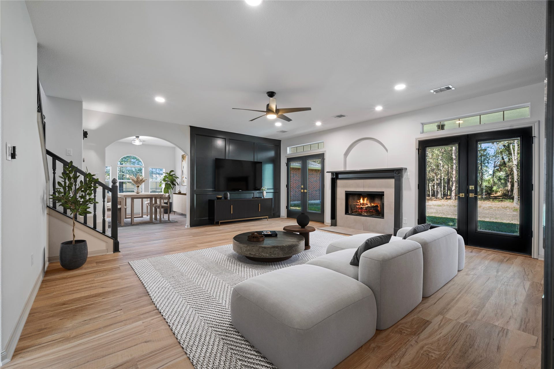 28614 Water Park Way, Spring, TX 77386 Living room virtually staged.