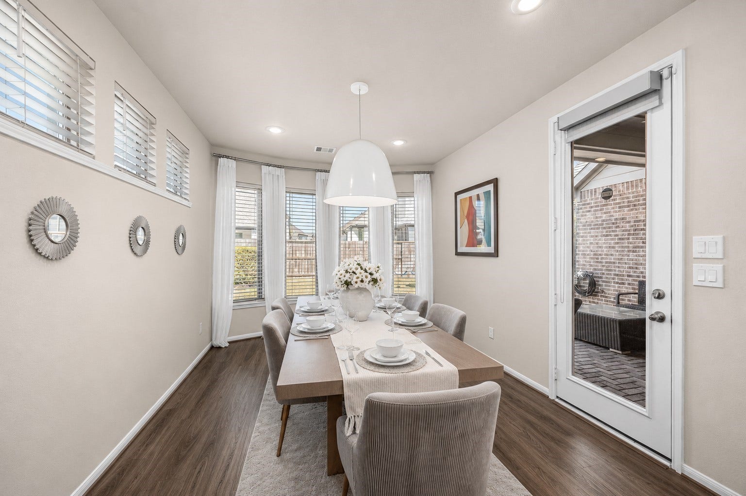 Formal dining conveniently located next to the kitchen for easy dining