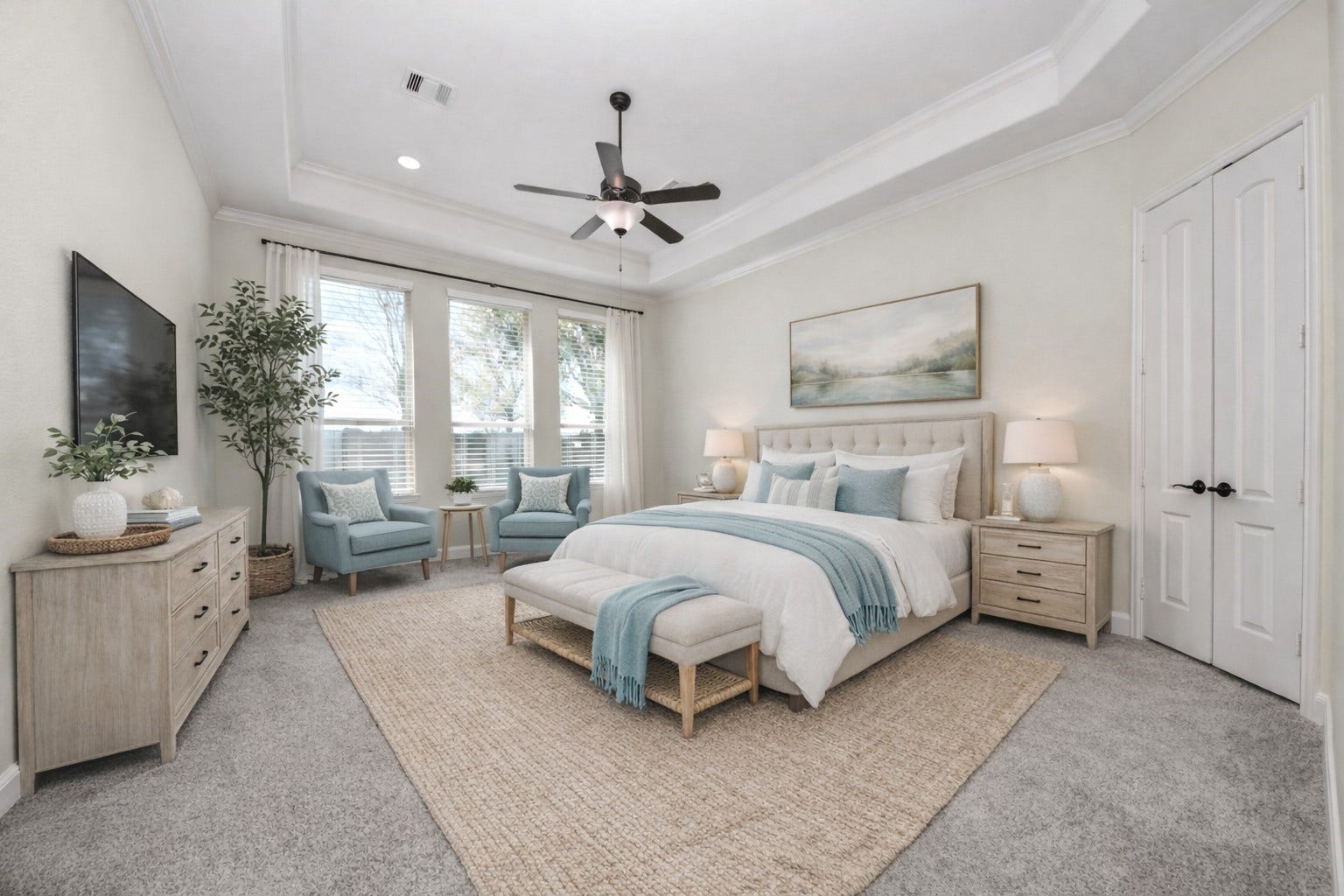 17307 Pentland Court, Richmond, TX 77407 Virtually staged primary bedroom.