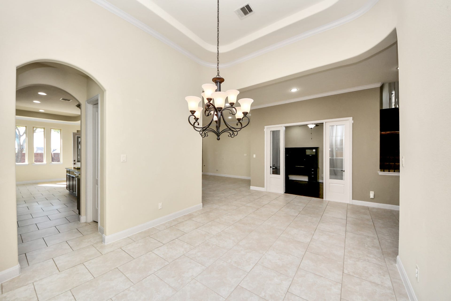17307 Pentland Court, Richmond, TX 77407 Alternate view capturing the airy, open flow of the main living areas.