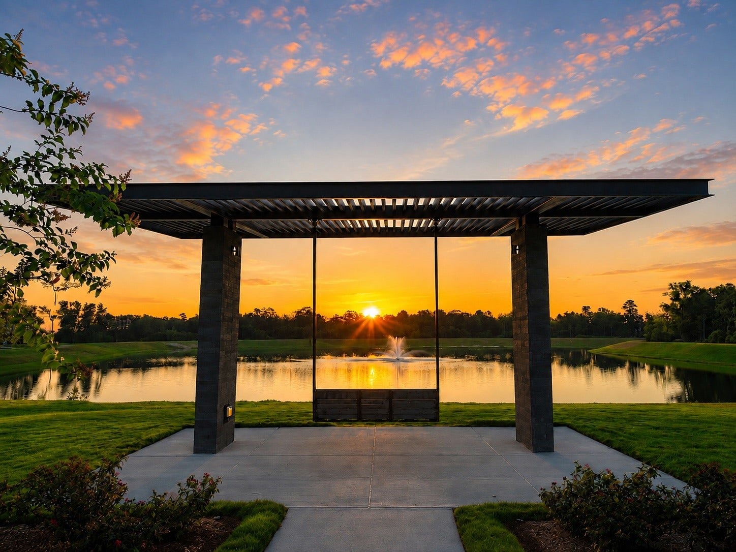 27720 Hazelbrook Lane, Spring, TX 77386 There are multiple swings & benches throughout the picturesque community. Often overlooking peaceful lakes & mature trees.