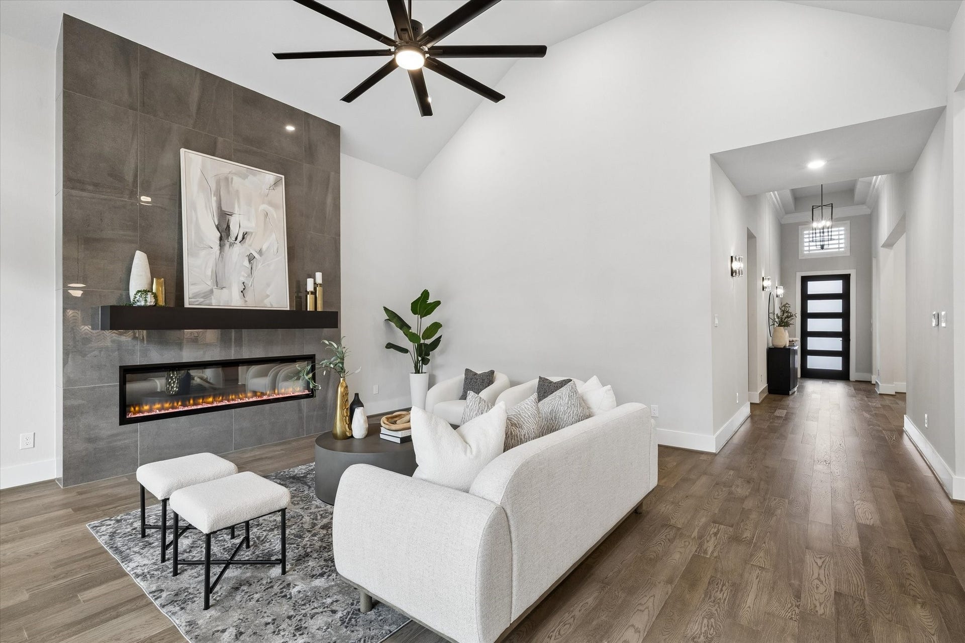 27720 Hazelbrook Lane, Spring, TX 77386 Notice your Upgraded 8 Blade Modern Ceiling Fan. There is also Built-In High Performance Surround Sound Speakers in the Living Room & Kitchen
