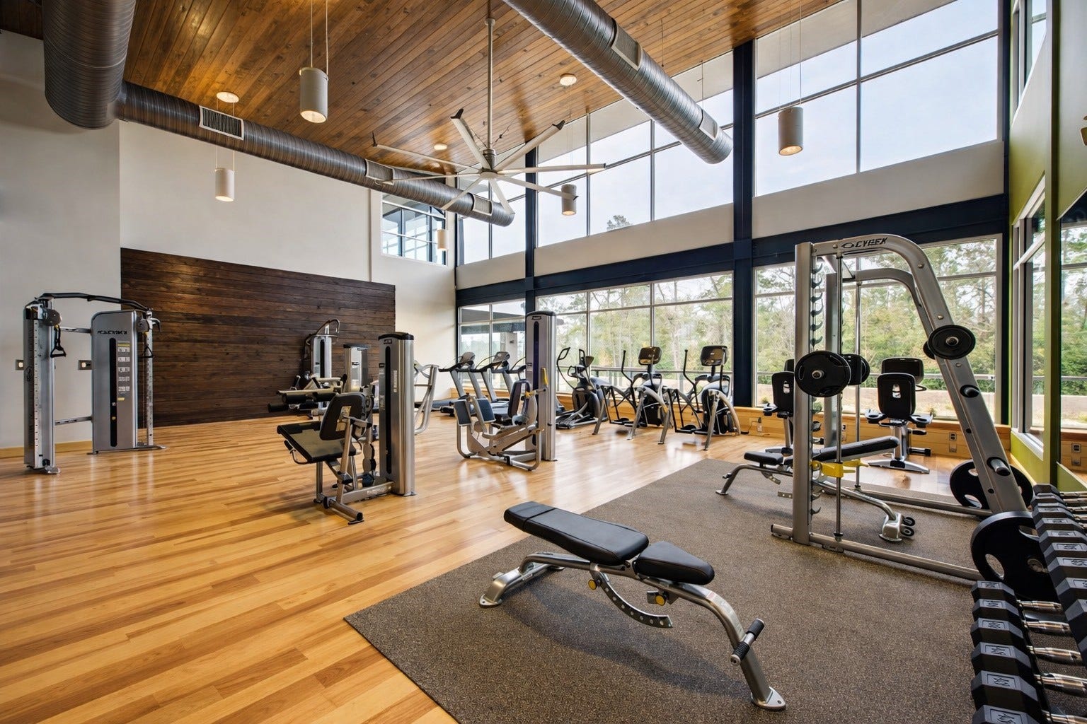 27720 Hazelbrook Lane, Spring, TX 77386 The Woodson's Reserve Fitness Center is also connected to the clubhouse near the pool. It's equipped with commercial Cybex weight machines, treadmills, and recumbent bikes set on wood floors.
