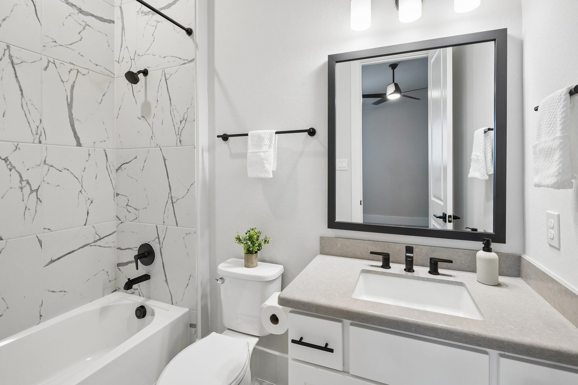 27720 Hazelbrook Lane, Spring, TX 77386 Your 4th Full Bathroom has a Shower & Tub combo, Floor to ceiling tile, upgraded Mirror and fixtures
