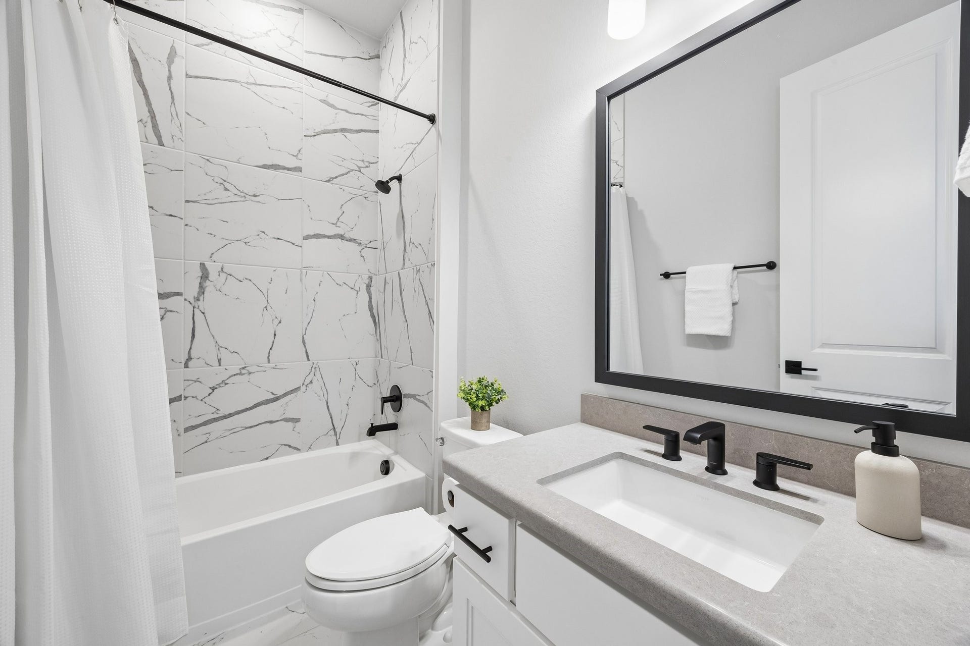 27720 Hazelbrook Lane, Spring, TX 77386 Your 3rd Full Bathroom with Shower & Tub combo, Floor to ceiling tile, upgraded Mirror and fixtures