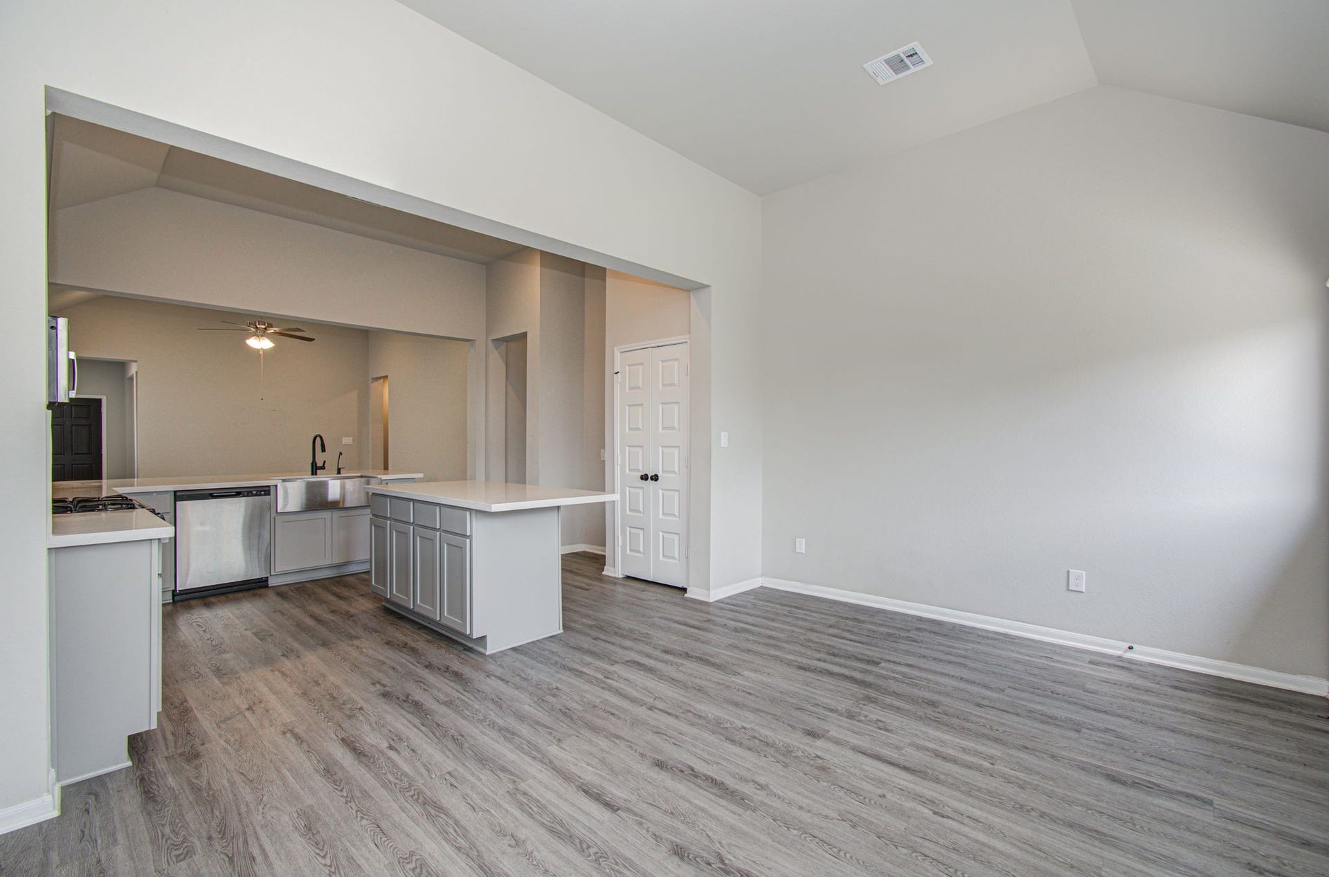 Spacious breakfast area that opens to kitchen