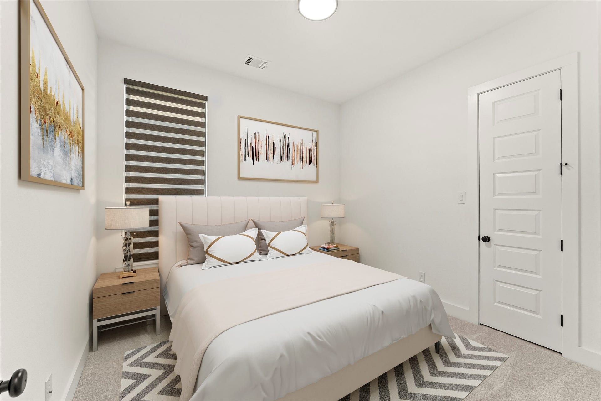 1934 Pleasant Grove Drive, Missouri City, TX 77459 Generously sized second bedroom conveniently located on the first floor, featuring plush carpet flooring for a cozy feel!