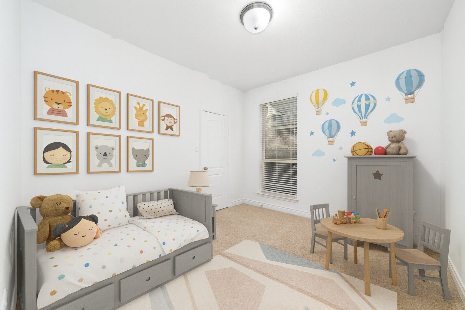 Virtually Staged -Bedrood #3 - This bright and inviting bedroom on the second floor offers a vaulted ceiling and ample natural light.