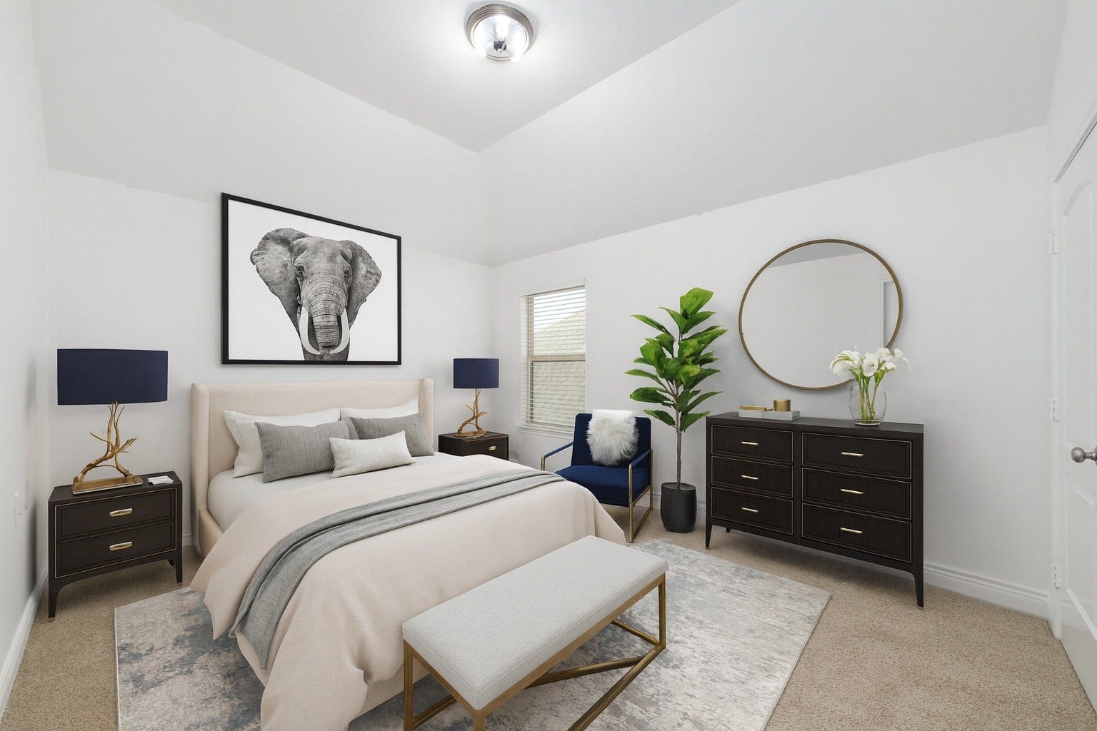 Virtually Staged - Bedroom #2 - 
Discover this inviting main-floor bedroom, one of four, offering cozy comfort.