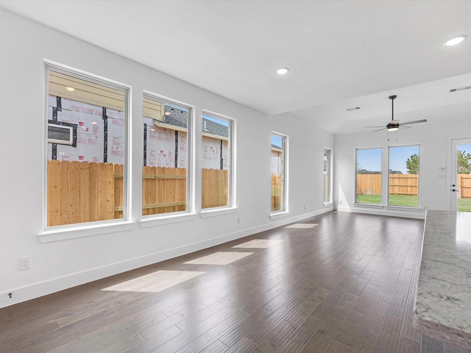 7307 Winding Aster Way, Katy, TX 77493 view from kitchen with a ton of natural lights