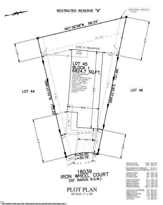 18039 Iron Wheel Court, Hockley, TX 77447 18039 Iron Wheel Court Preliminary Plot Plan