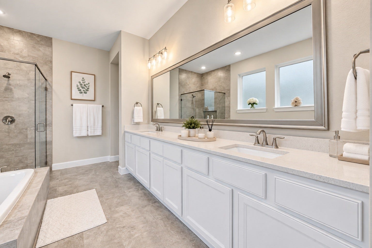 17521 Limoncello Lane, Conroe, TX 77302 Beautiful Primary Bathroom Dual Vanity in Primary Bath