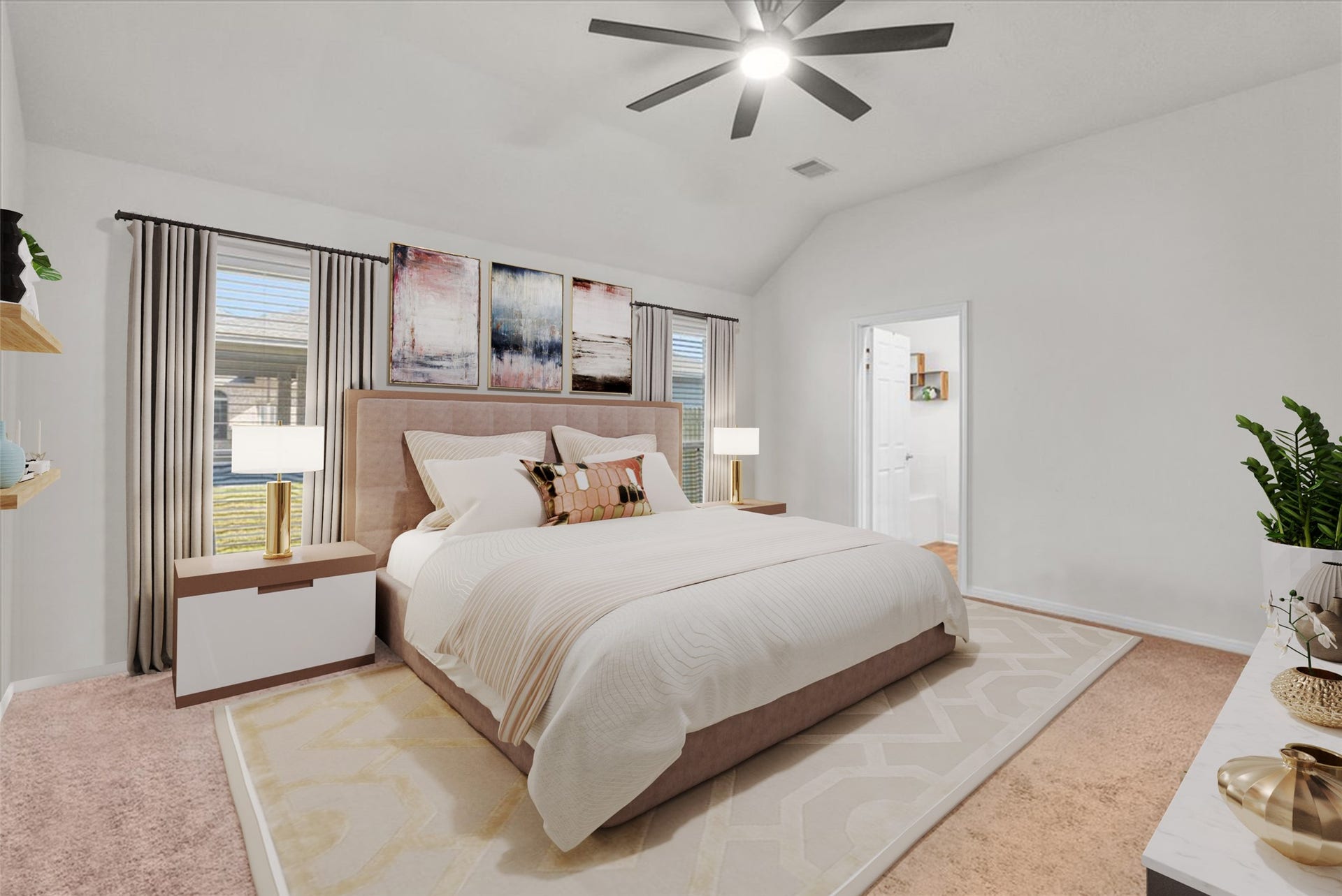 2111 Gilbert Road, Dickinson, TX 77539 The primary bedroom boasts a private en-suite bath