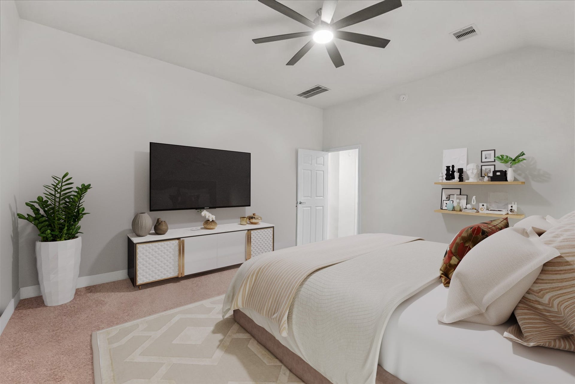 2111 Gilbert Road, Dickinson, TX 77539 The primary bedroom boasts a private en-suite bath