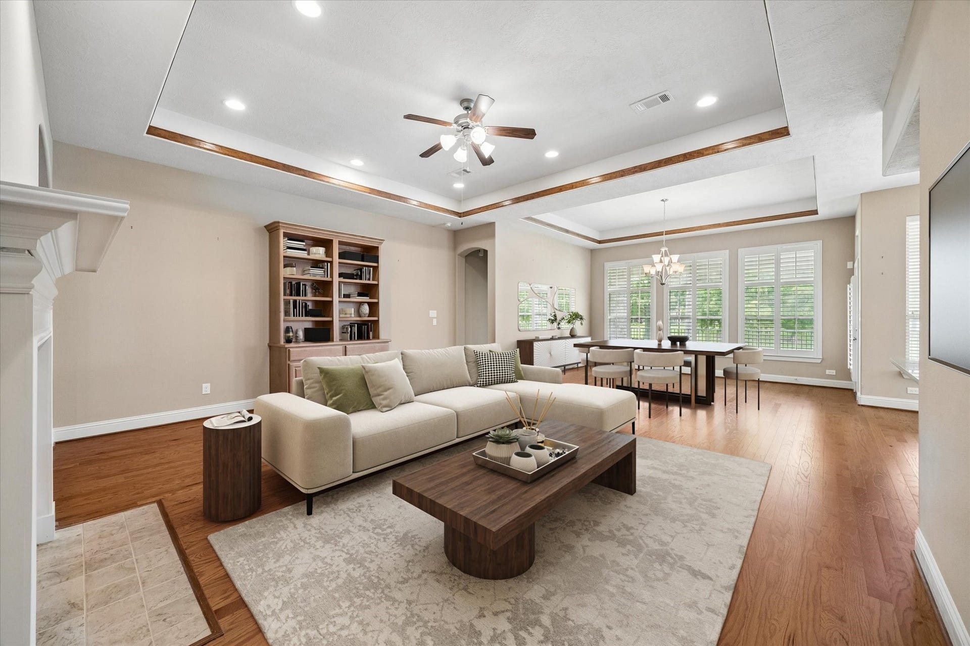 14407 Tivoli Drive, Houston, TX 77077 Virtually staged living room