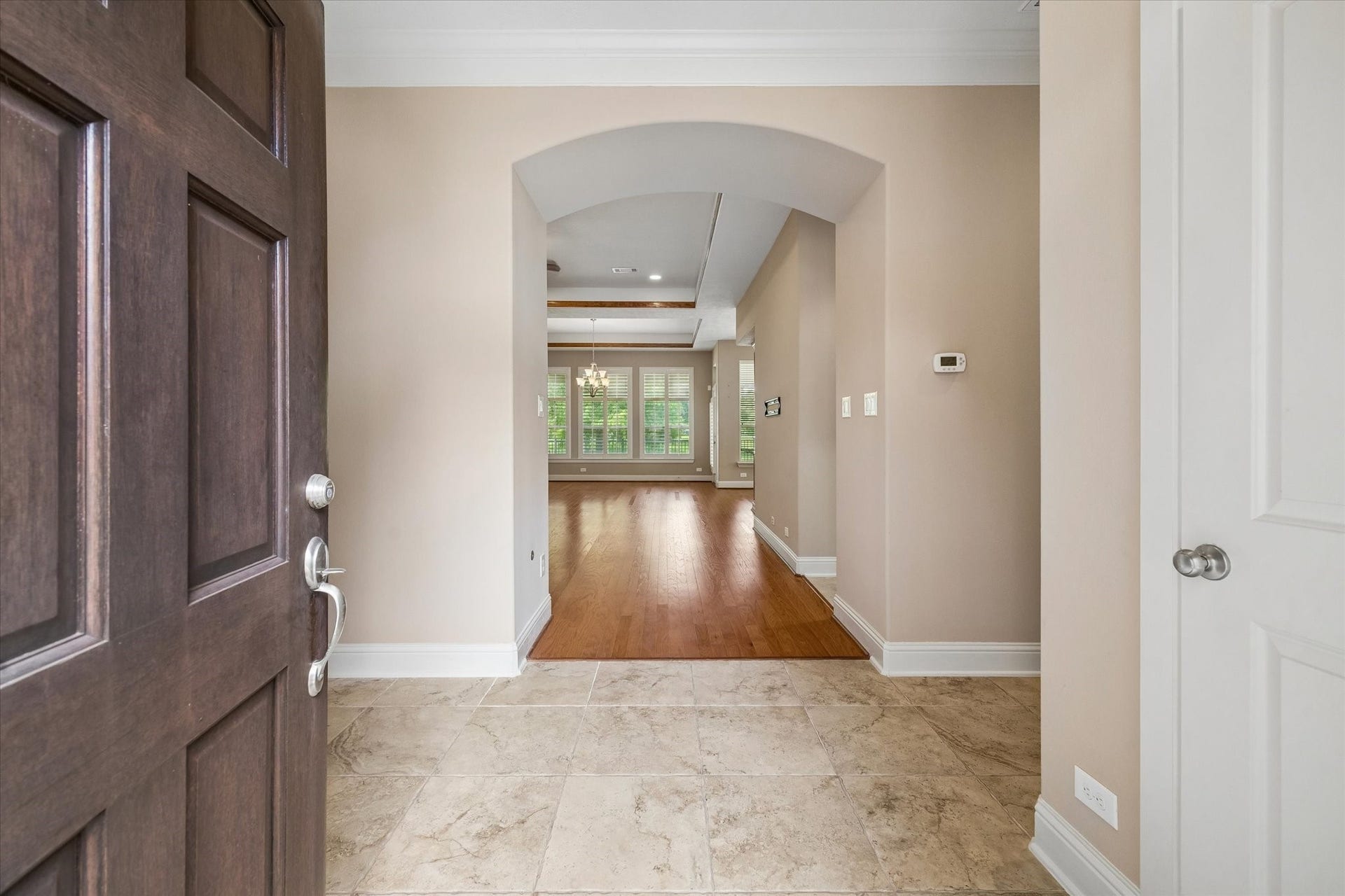 14407 Tivoli Drive, Houston, TX 77077 Entry off the courtyard with views through the house to the back garden and lake