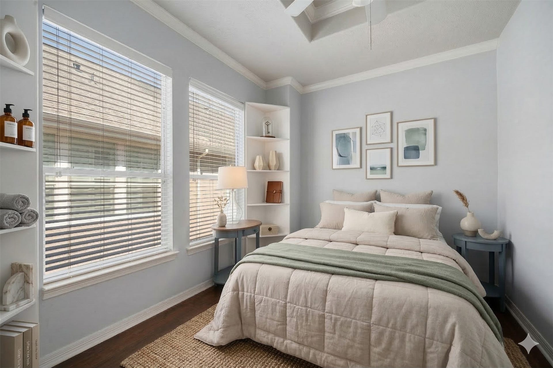6309 Mapleridge Street, Houston, TX 77081 Virtually staged bedroom Flexible home office space currently used by the seller as a fourth bedroom.