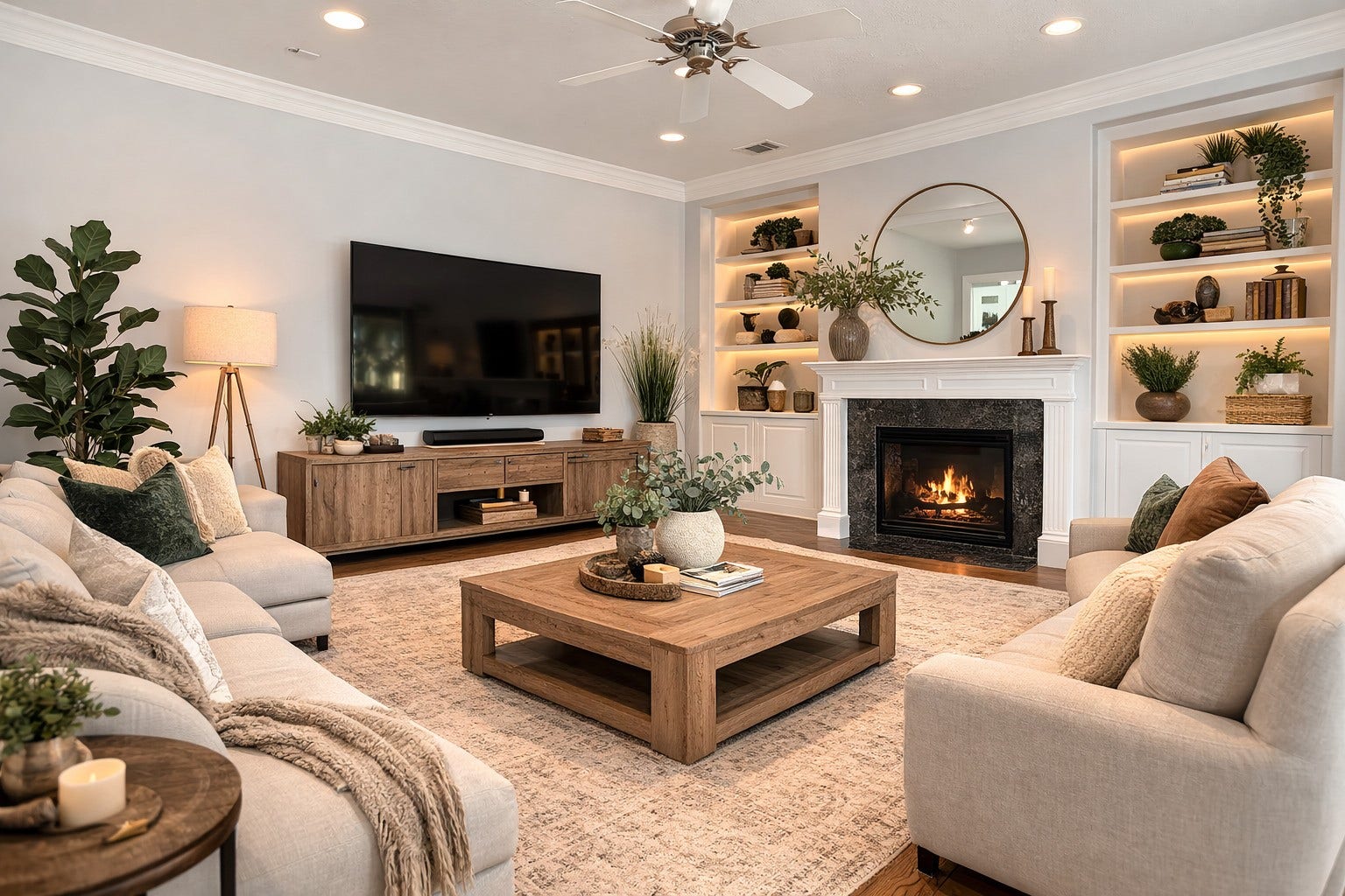 6309 Mapleridge Street, Houston, TX 77081 Virtual Staging- Living room