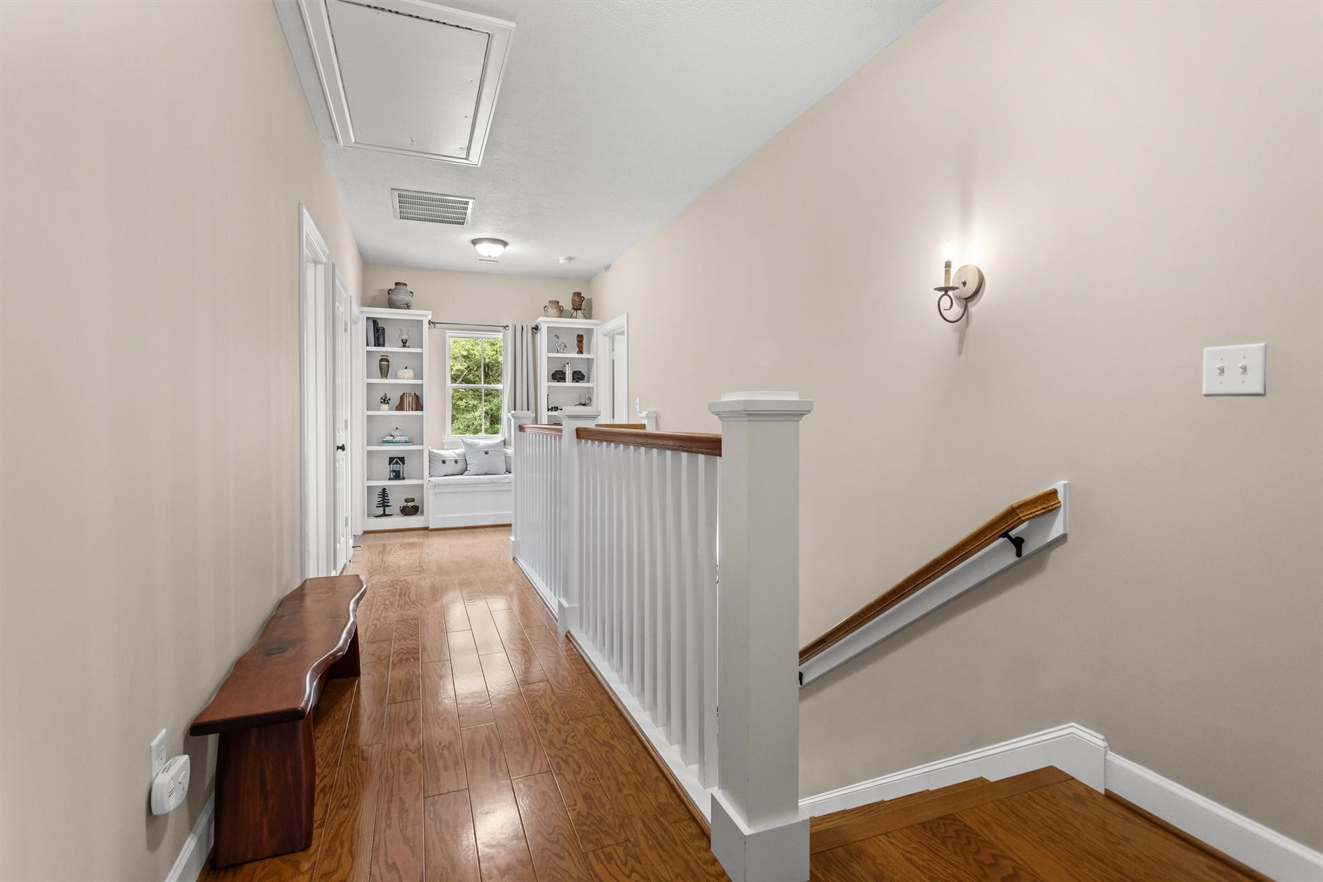 18181 Rabon Chapel Road, Montgomery, TX 77316 Upstairs landing with views of the trees