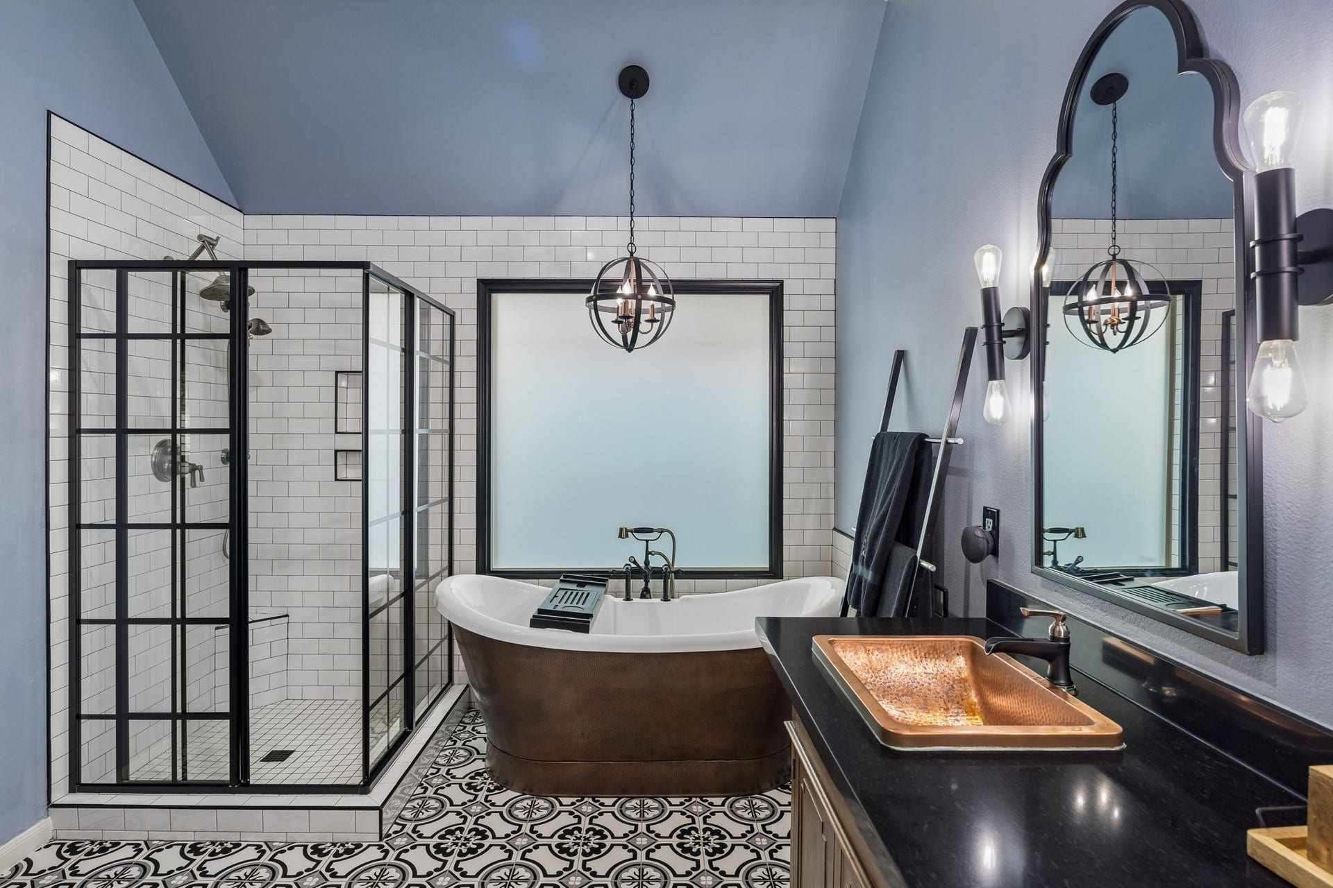 2927 Auburn Creek Lane, League City, TX 77573 Additional view of the primary bath highlighting the tub, separate shower, and generous vanity space.