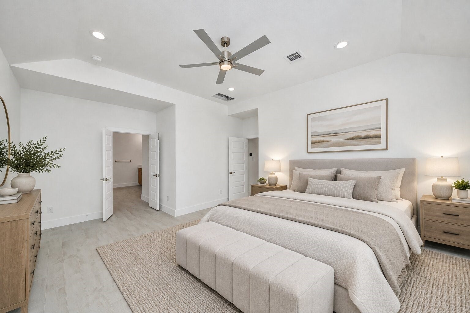 3217 Skerne Spring Drive, Spring, TX 77373 Virtually Staged - Primary Bedroom. Sample photo of completed home with similar floor plan. Actual colors and selections may vary.