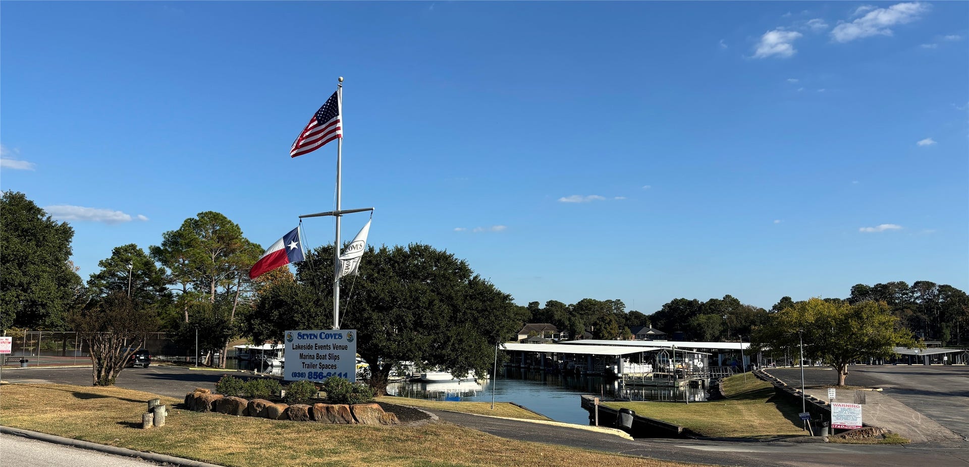 6894 Stillwater Drive, Willis, TX 77318 Community marina offers easy access to Lake Conroe for boating, fishing and days on the water.