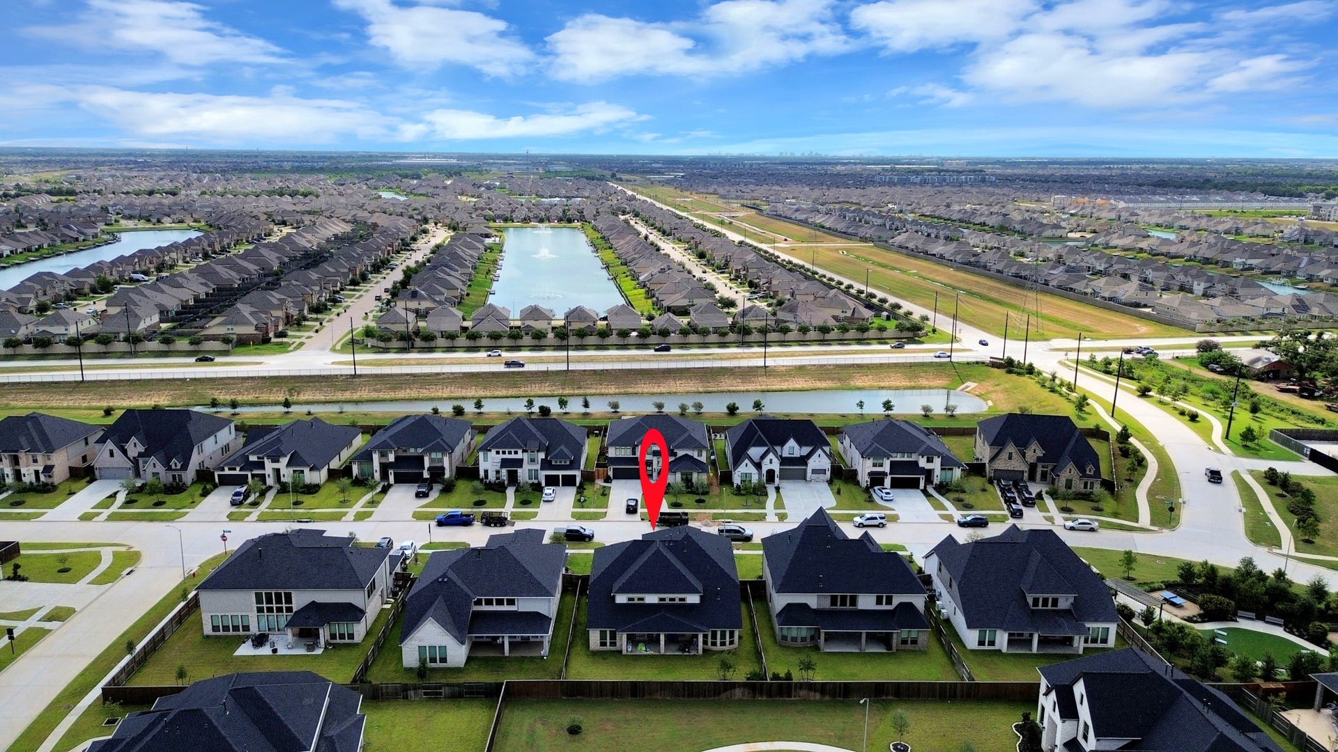 This Home has a HUGE Backyard, right in the heart of Katy - The Brand New Community of Katy Court